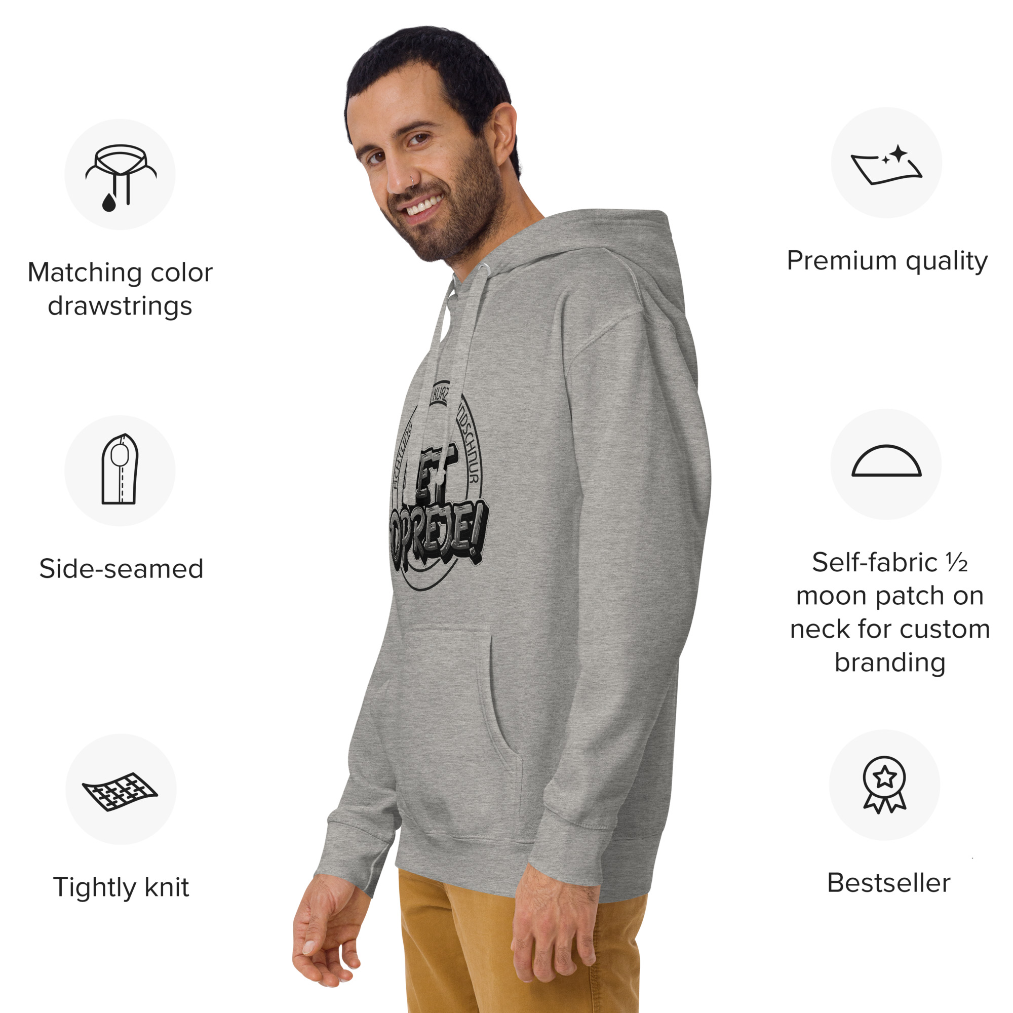 Net Opreje TUPPES - beidseitig bedruckter Unisex Hoodie – Bild 3